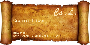 Cserni Libor névjegykártya